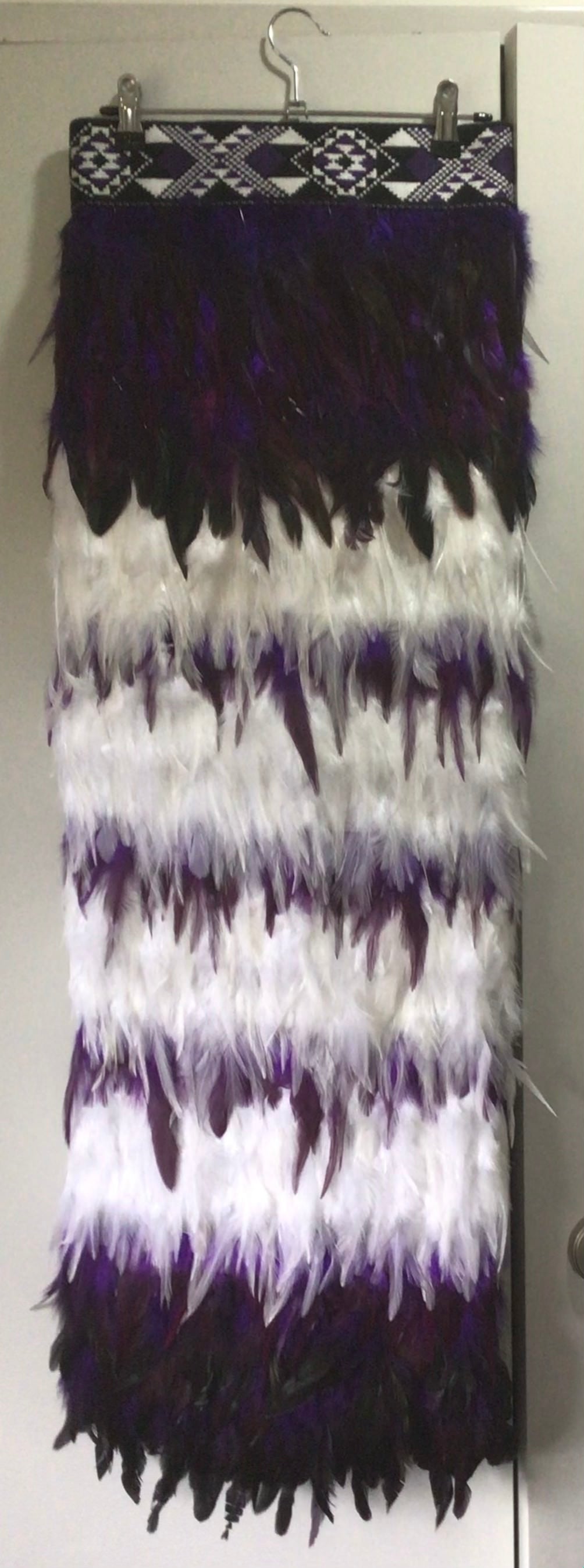 Purple & White Bridal Korowai
