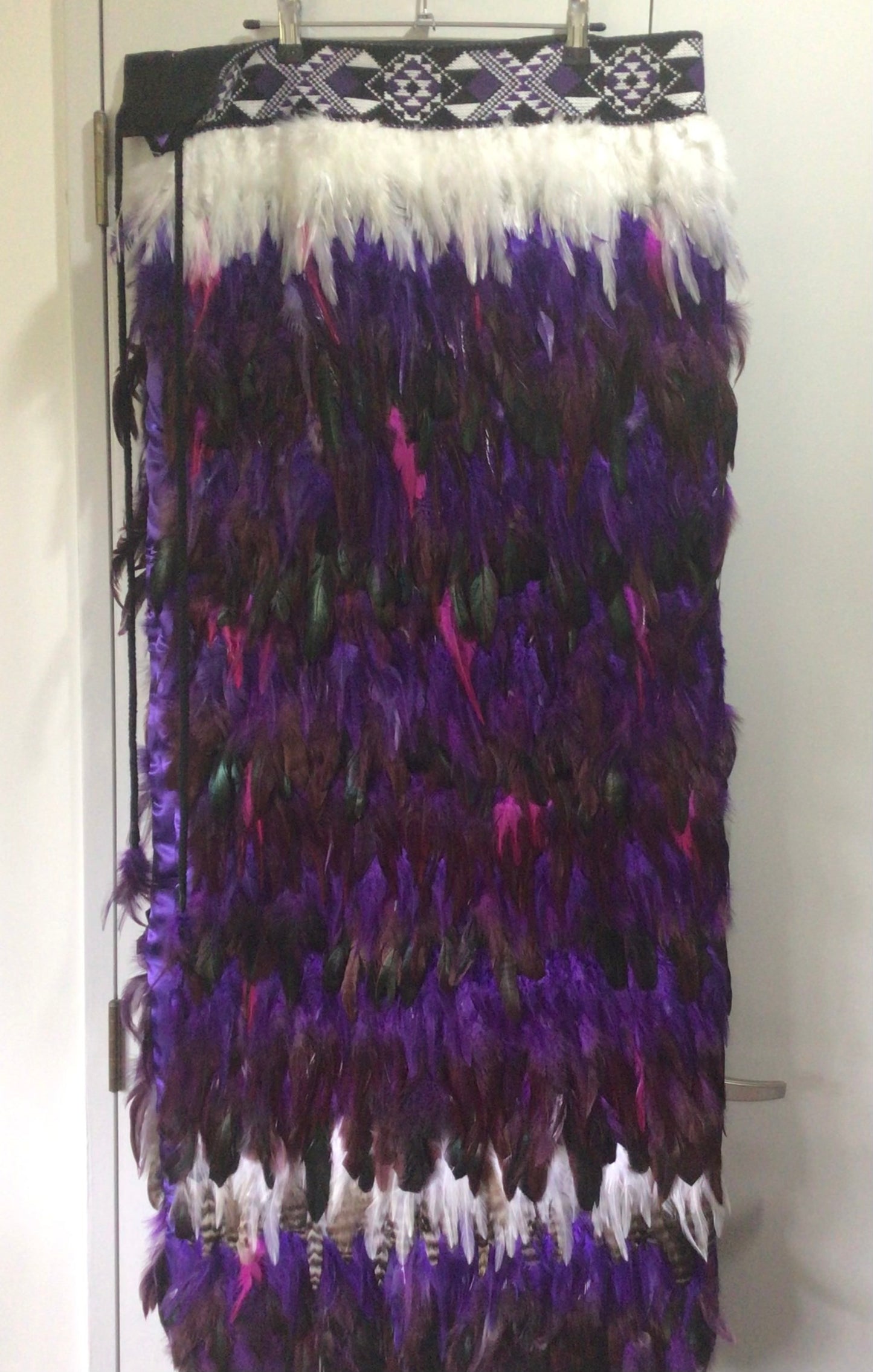 Purple & White Bridal Korowai 2