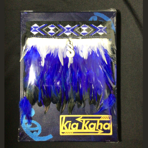 Ranginui Blue - Kia Kaha Korowai Canvas