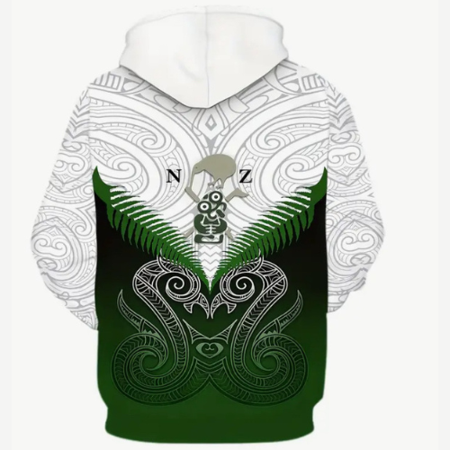 Green & White Hoodie