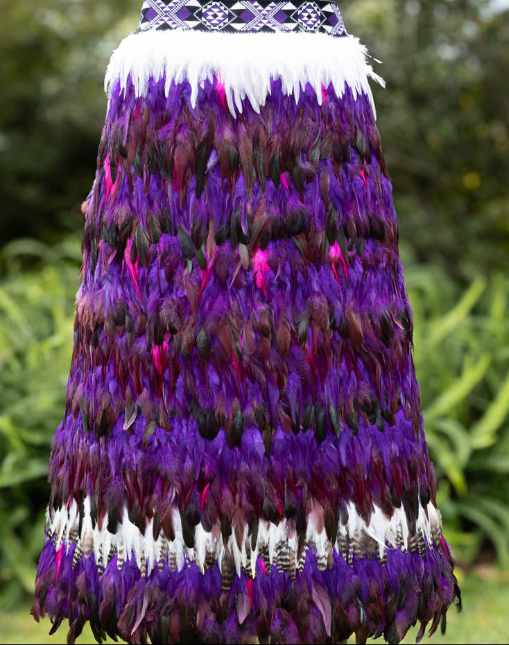 Purple & White Bridal Korowai 2