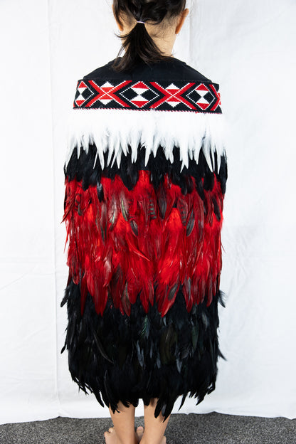 White, Red & Black Childs Korowai