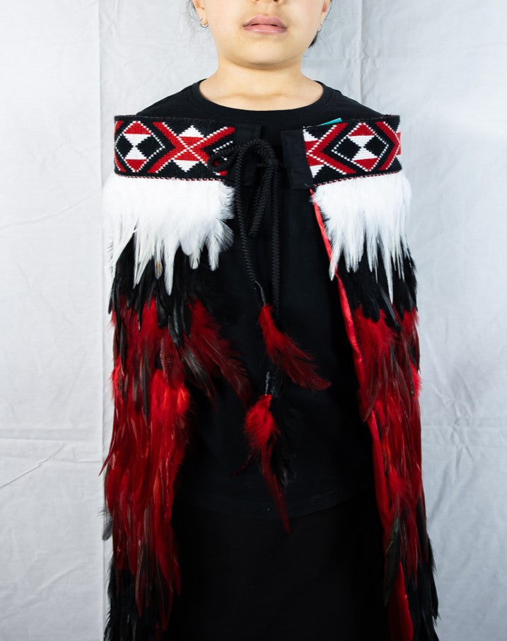 White, Red & Black Childs Korowai