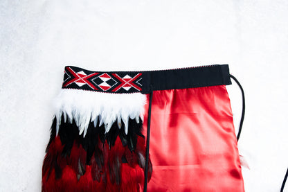 White, Red & Black Childs Korowai
