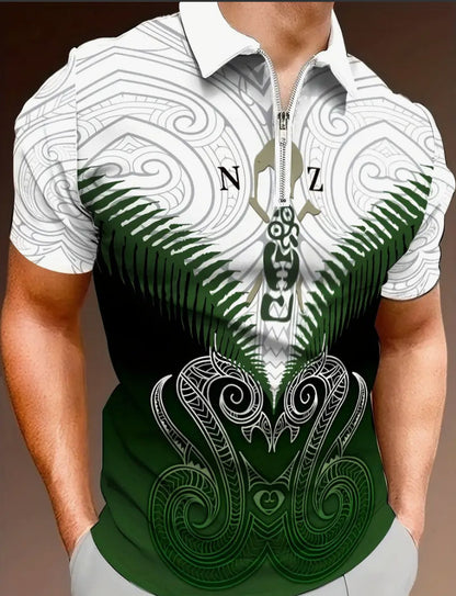 Green & White Polo Shirt