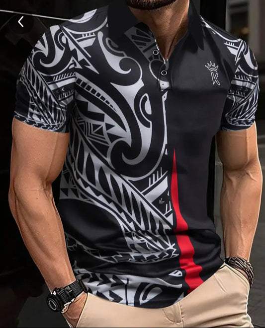 Black & Red Polo Shirt