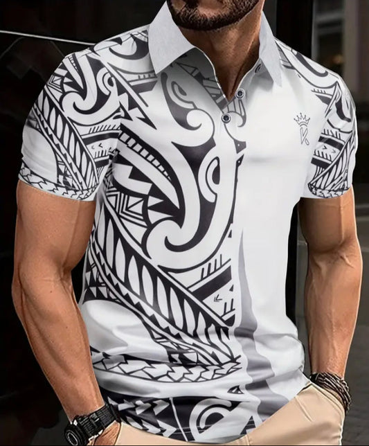 Black & White Polo Shirt