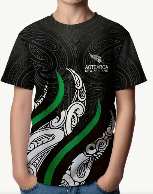 Black & Green T-Shirt - Childs Size