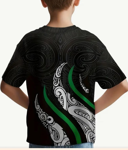 Black & Green T-Shirt - Childs Size