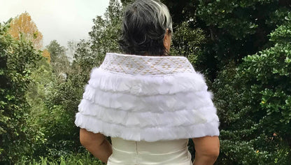 White Bridal Korowai