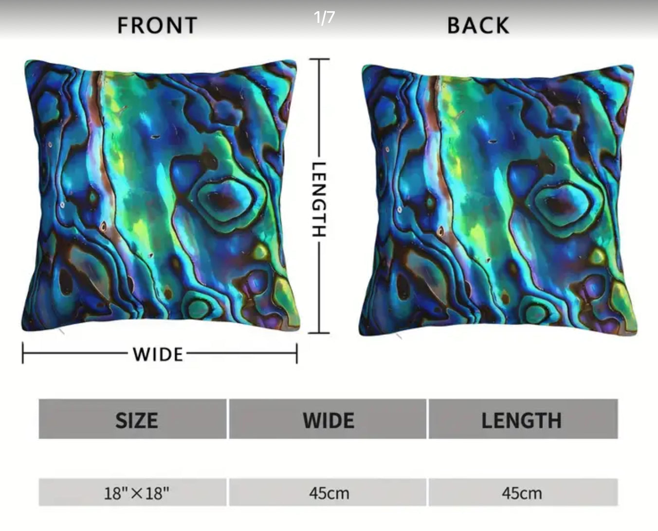 Cushions With Paua Shell Design