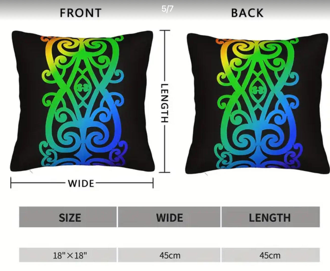 Cushions With Rainbow Koru Design
