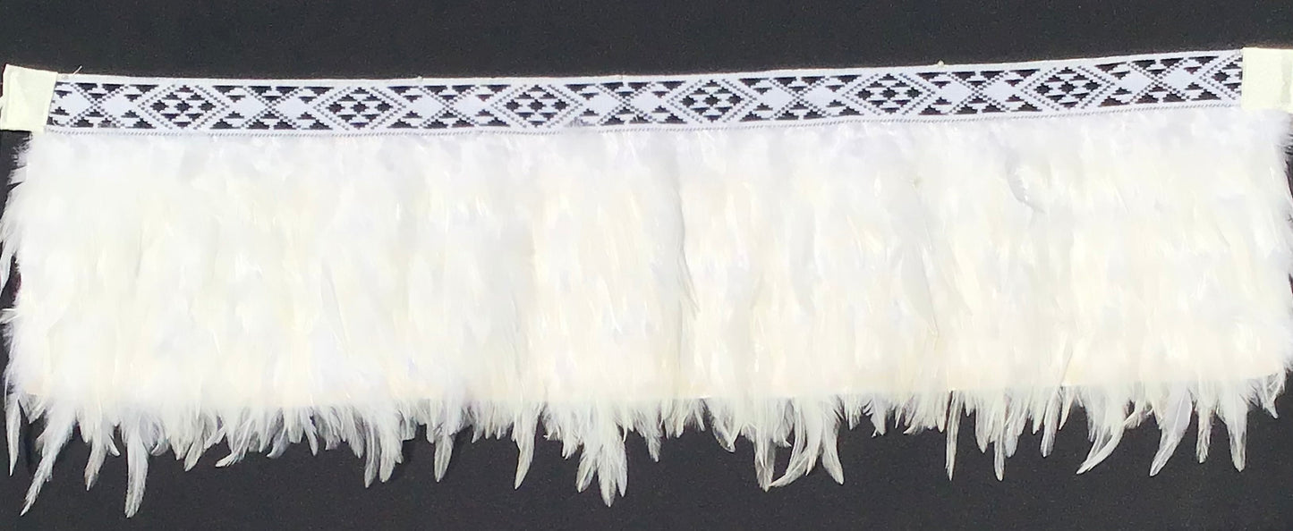 Bridal Korowai with Black & White Taniko Band