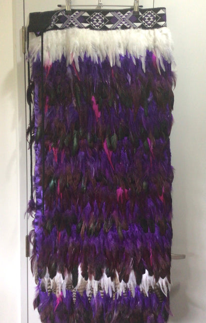 Purple & White Bridal Korowai 2