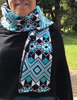 Aqua Blue - Taniko Scarf
