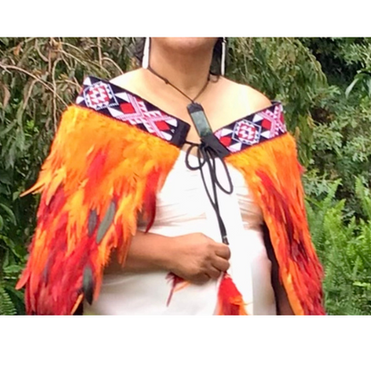 Orange & Red Evening Korowai