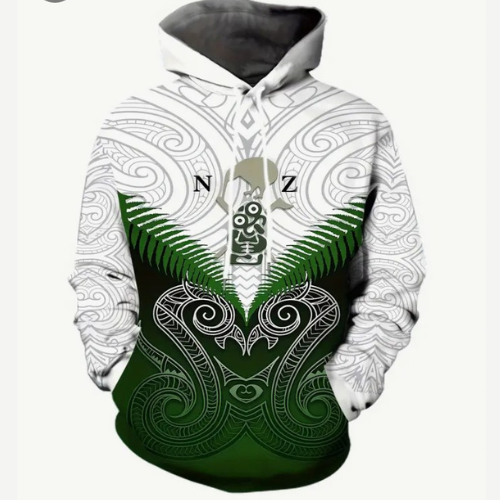 Green & White Hoodie