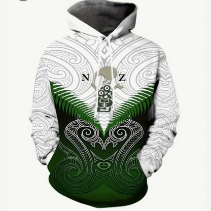 Green & White Hoodie
